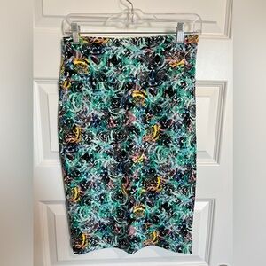 Lularoe Cassie abstract pencil skirt size small